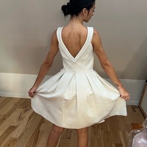 David’s Bridal White A-Line Dress